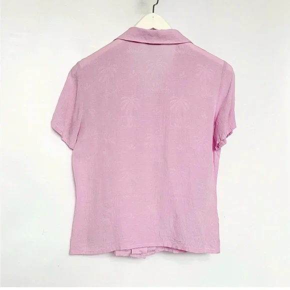 Tommy Bahama 100%Silk palm tree imprint shirt - Picture 5 of 7